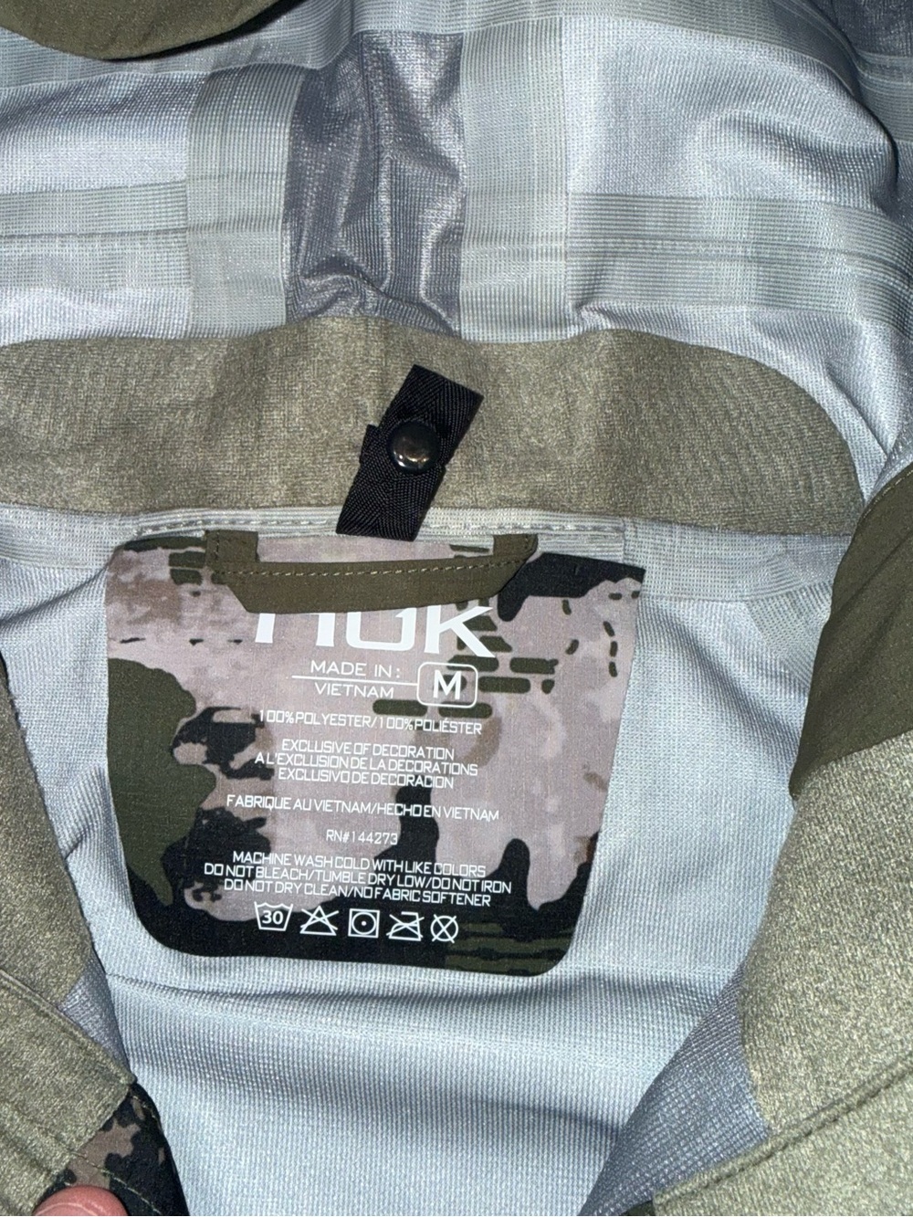 Huk Fishing Mens Camo Performance Rain Jacket SIZE MEDIUM LIKE NEW - Picture 4 of 5